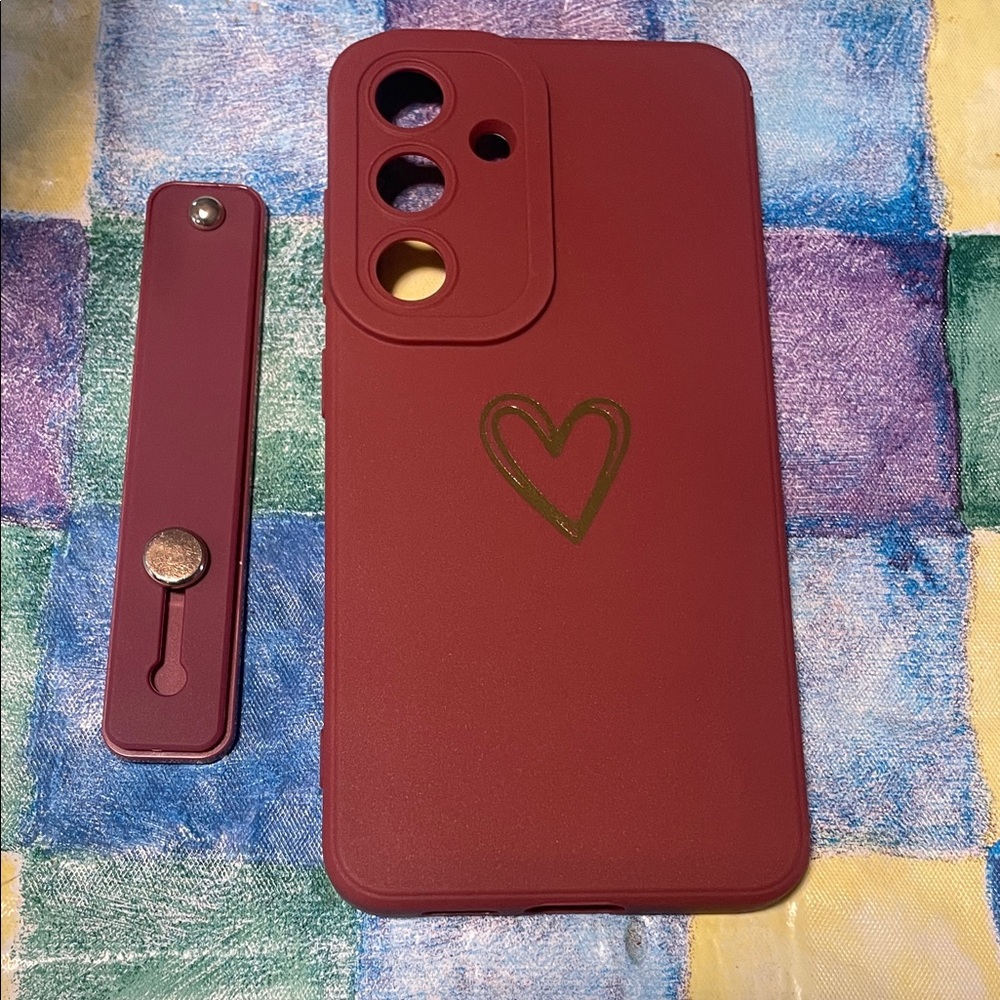 Heart Design Red Phone Case - Picture 2 of 6